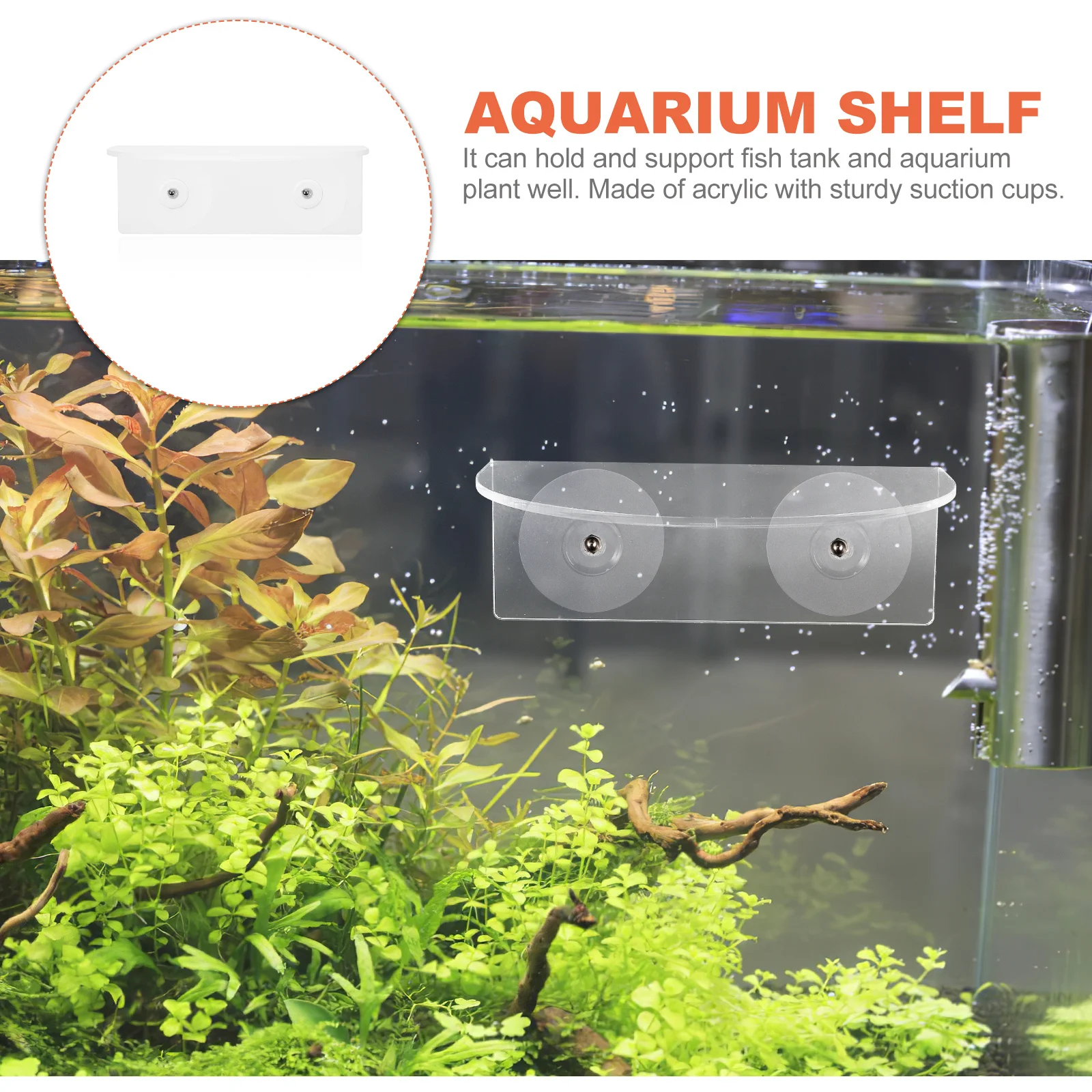 

1 set 1 Set Of Acrylic Plant Holder Clear Fish Tank Shelf Aquarium Support Bracket Bonsai Rack Transparent Aquarium Accessories