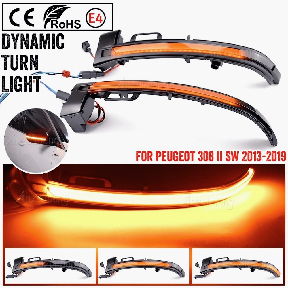 

ZC-Dynamic Blinker Turn Signal LED For Peugeot 308 T9 308 II SW 2013 2014 2015 2016 2017 2018 2019 arrow light