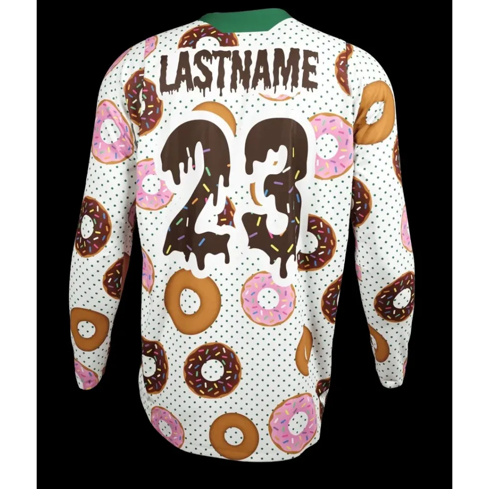 가을, 겨울 새로운 3D 도넛 슈퍼 모토크로스 긴팔 저지 남성 여성의 대형 통기성 빠른 건조 레이싱 티셔츠