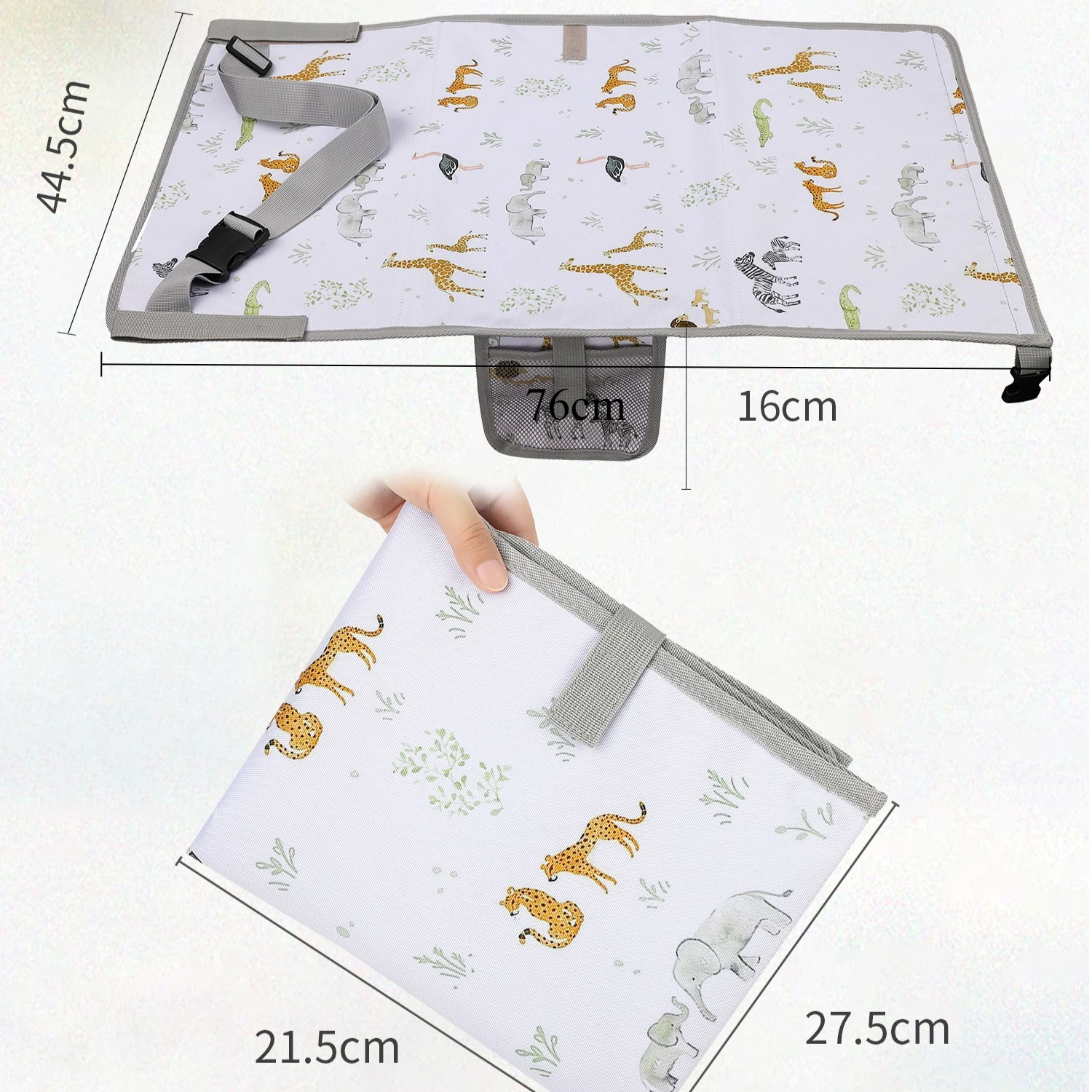 سجادة سفر محمولة مقاومة للماء للأطفال، موسع مقعد الطائرة، أرجوحة سفر للأطفال الصغار لقطار الطائرة، سرير الرضع سهل التنظيف #6