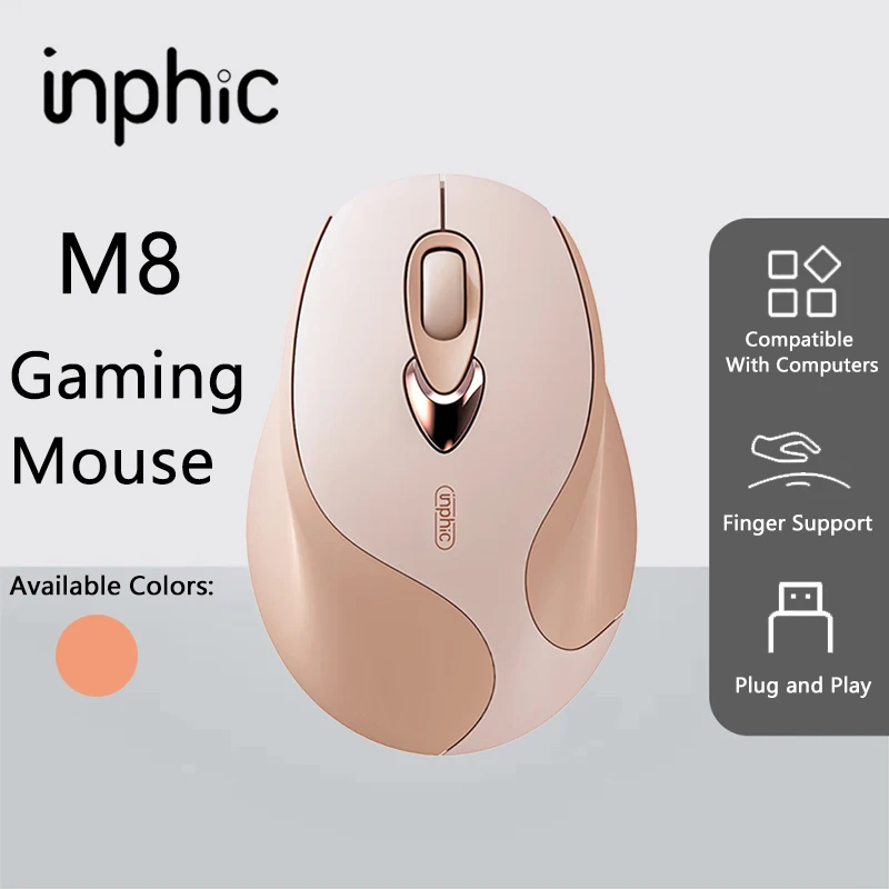 

Inphic M8 Wireless Mouse Ergonomic Office Silent Mouse TYPE-C Charging Small and Light Suitable for Laptops and Desktops