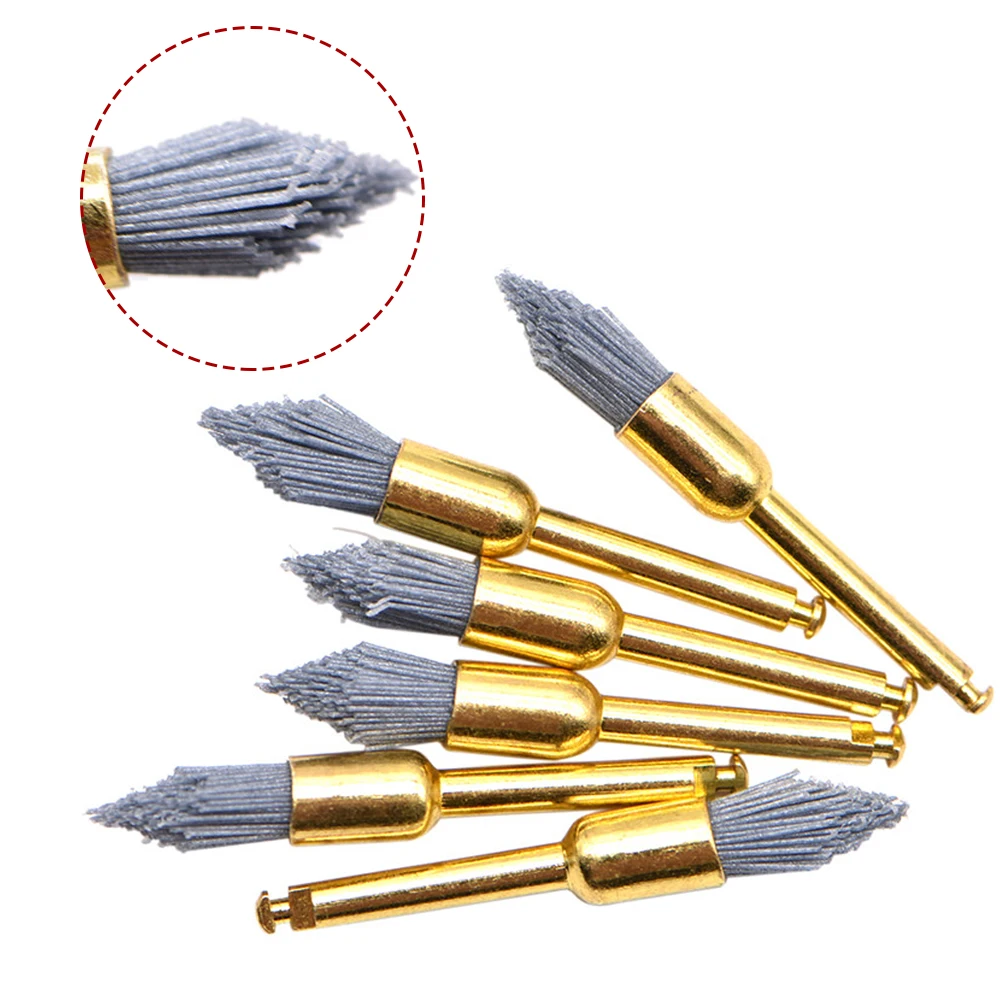 10pcs/pack Dental Silicon Carbide Polishing Brush Teeth Polisher Prophy Brushes for Contra Angle Handpiece Polishing Tool