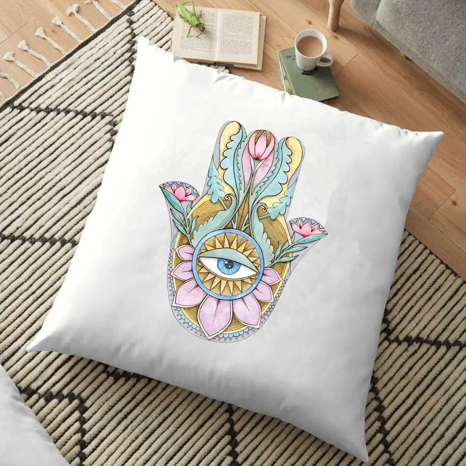 Hamsa Fatima ręcznie naprasowanka na odzież DIY zmywalne koszulki bluzy termo naklejki wdzięczne kwiatowe łaty Appliqued