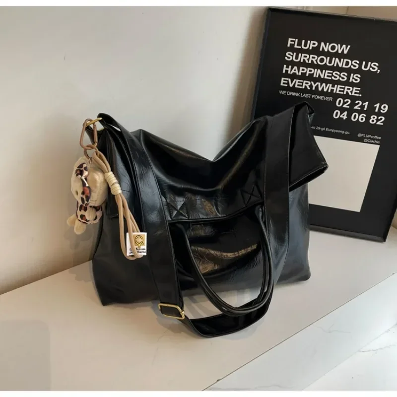 

Magnetic Buckle Fashion Shoulder Bags Solid Soft Interior Compartment2024 Brand Bags for Women Sewing Thread Pu Women's Handbags