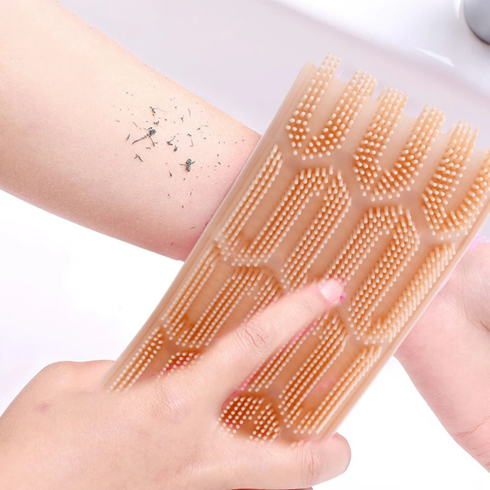 Silicone Back Scrubber Towel With Rope Handles,Exfoliating Back Scrubber,Deep Cleansing Back Scrubber For Daily Body Wash