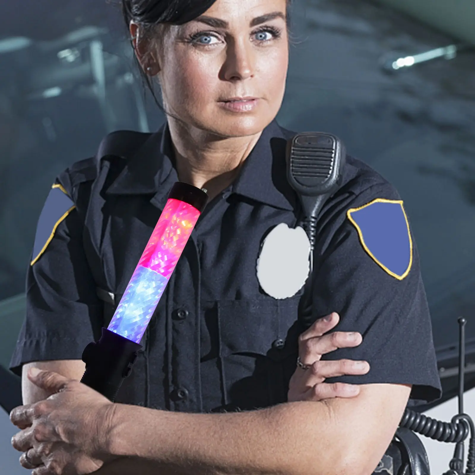 1pc Led Beacon Strobe Flashlight Safety Warning Light Roadside Beacon Signal Stick With Magnetic Tail Metal Hook