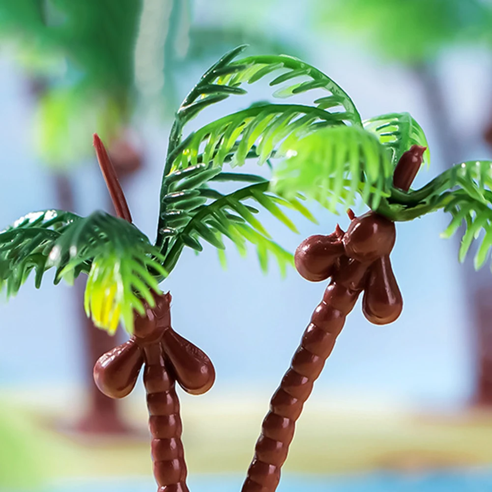 Miniature Tree Simulated Tree Coconut Tree Garden Accessories Landscape Double Coconut Tree Model Simulated Coconut Tree