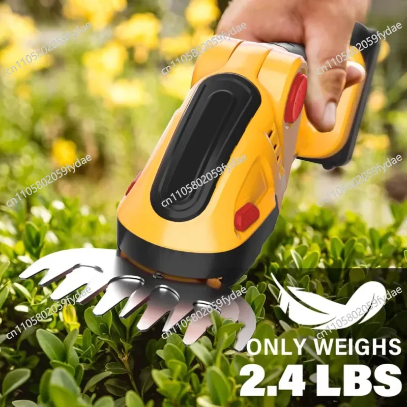 

Household lithium battery handheld hedge trimmer mini electric hedge trimmer lawn mower fence trimmer pruning tool