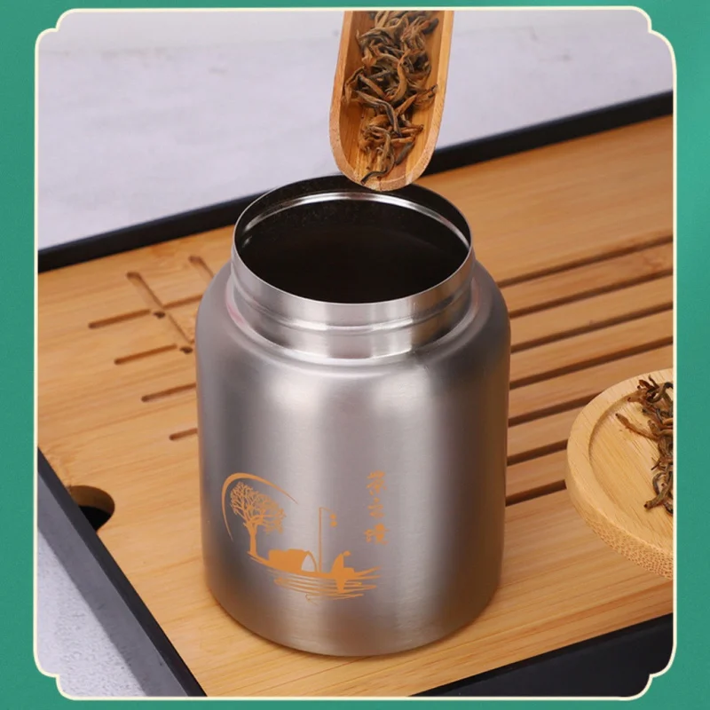 [ ] الغذاء الصف 201 الفولاذ المقاوم للصدأ الشاي جديد سميكة مختومة خزان مقاوم للرطوبة المحمولة