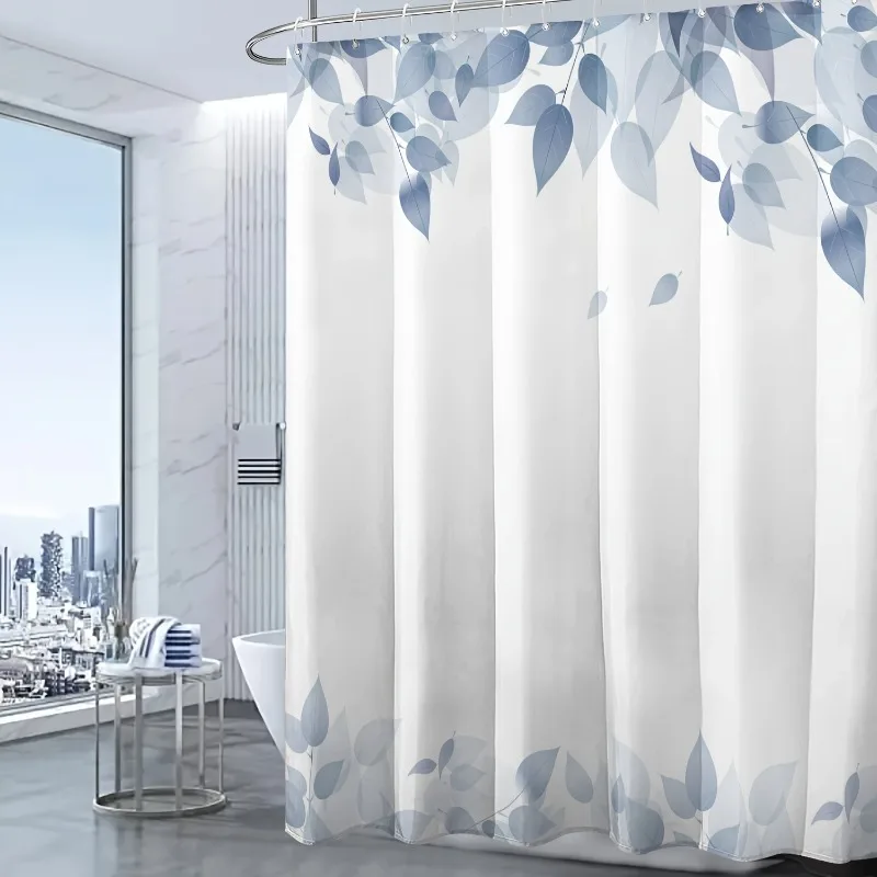 1pc pattern shower curtain set 12 hooks polyester  -   With Hooks Waterproof Mildew Proof Easy Install Washable