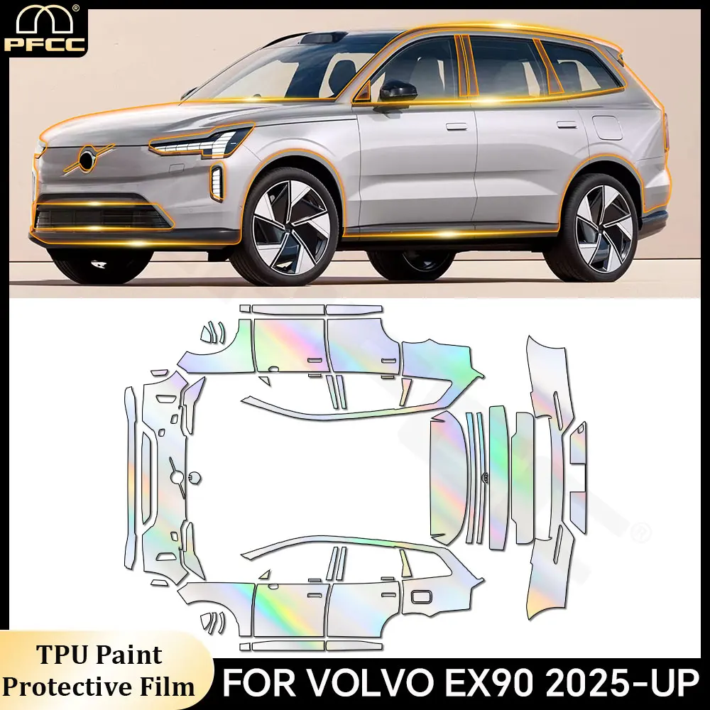 

For Volvo EX90 2025 TPU Paint Protection Film Car Body Bumper PPF Anti-scratch Transparent Sticker Resistant Repairable Cover