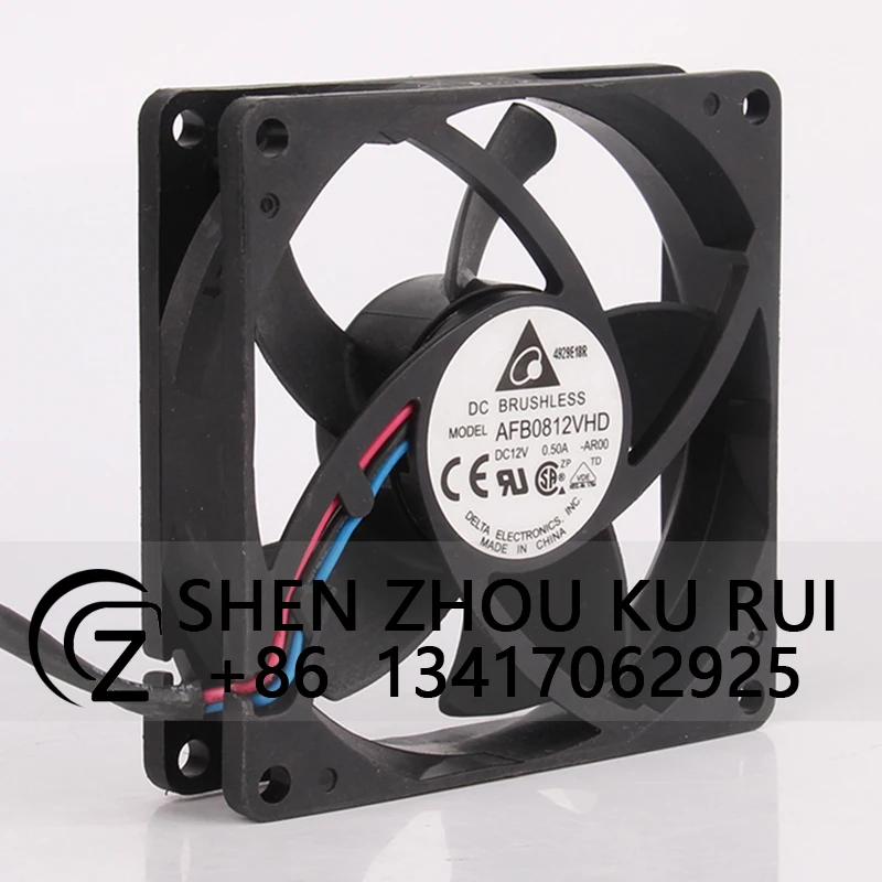 Case Fan Dual Ball Bearing for DELTA AFB0812VHD 80X80X20mm 8020 8CM 12V 0.50A Server Switch Cooling Fan