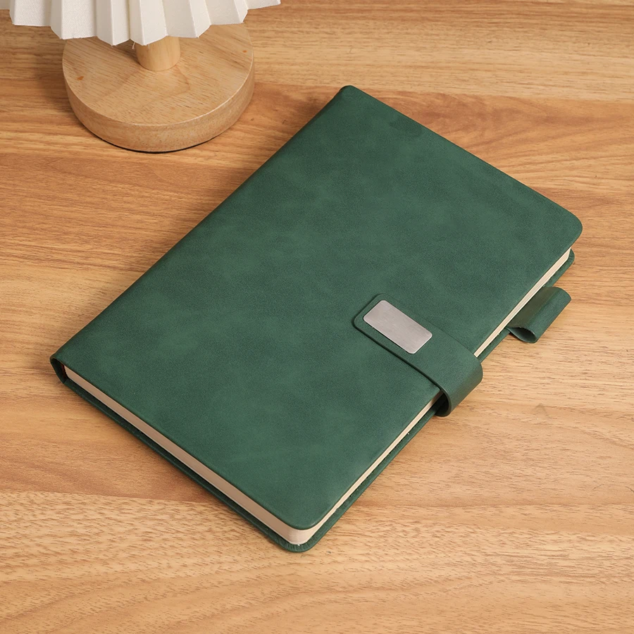 Vintage-Notizbuch aus Leder im A5-Format mit Leder-Notizbuchhülle, personalisierter Softcover und Lesezeichen, perfekt für Unternehmen und Besprechungen – Detail 11