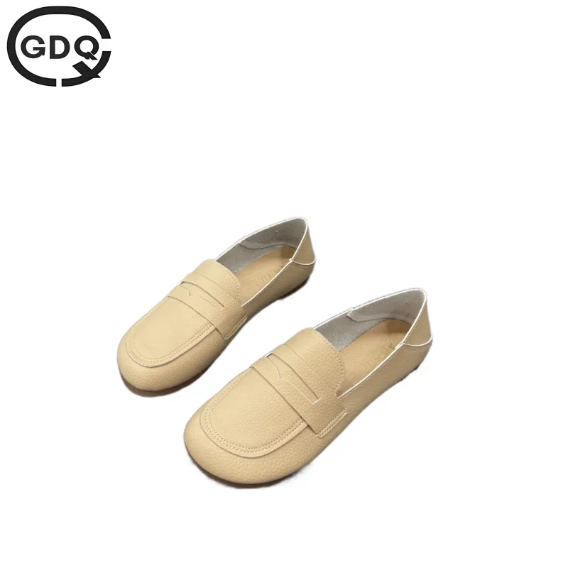 

GDQQ Baotou Half Slippers Women 2024 New Fashion Flat Soft Leather Slip-on Lazy Soft Sole Flat Shoes Zapatos Mujer Women Shoes