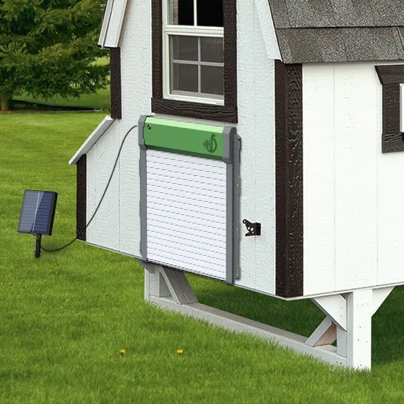 Solar remote control automatic light-sensitive chicken coop door pet household chicken coop door