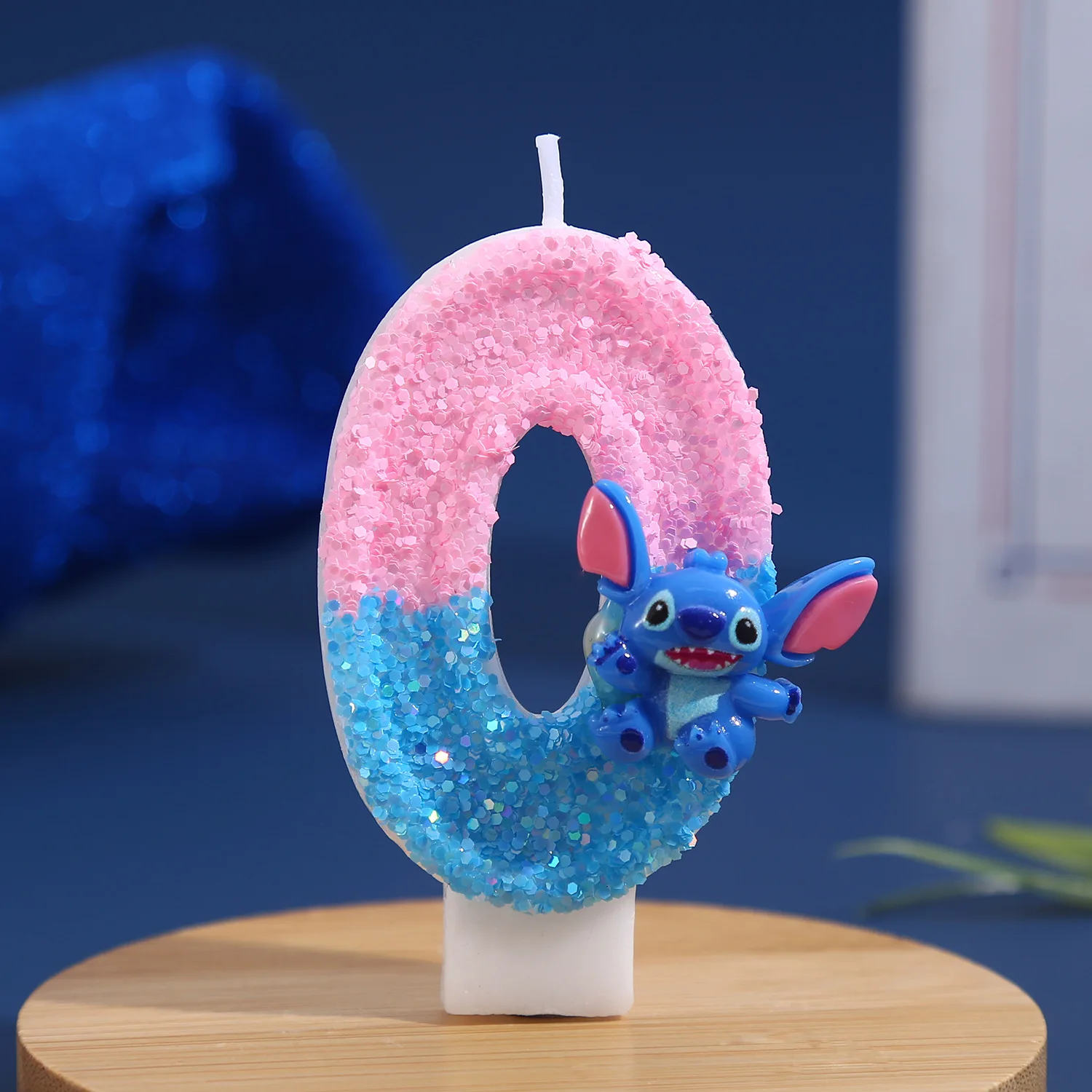 شمعة عيد ميلاد رقمية إبداعية بعمر سنة واحدة، شمعة كعكة عيد ميلاد لطيفة باللون الأزرق