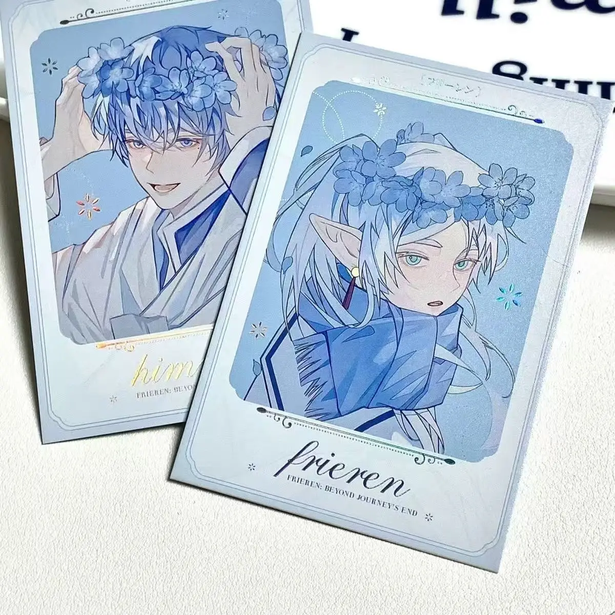 

Набор из 2 шт. аниме-открыток Frieren Himmel: маленькие фотокарточки, DIY-открытки, закладки для книг, подарок для друзей