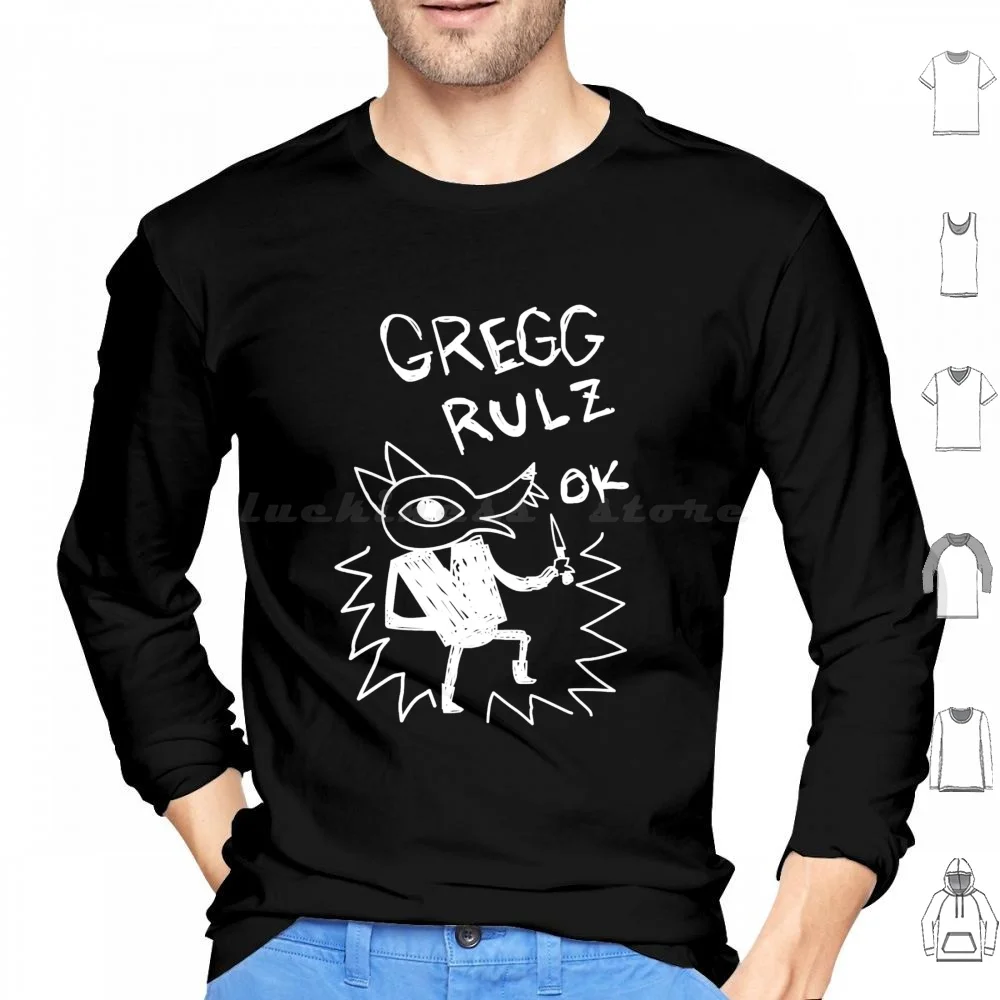 Gregg Rulz Ok Hoodie cotton Long Sleeve Gregg Night In The Woods Indie Indie Games Gregg Rulz Ok Gregg Rules Okay Gregg