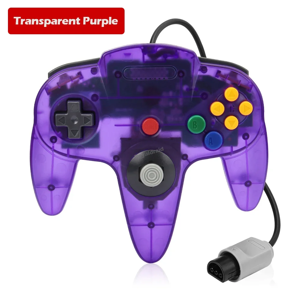 8 kleuren bedrade gamepad voor N64 console Joypad-bediening voor N64 klassieke joystick retro gameconsole gamepadaccessoires