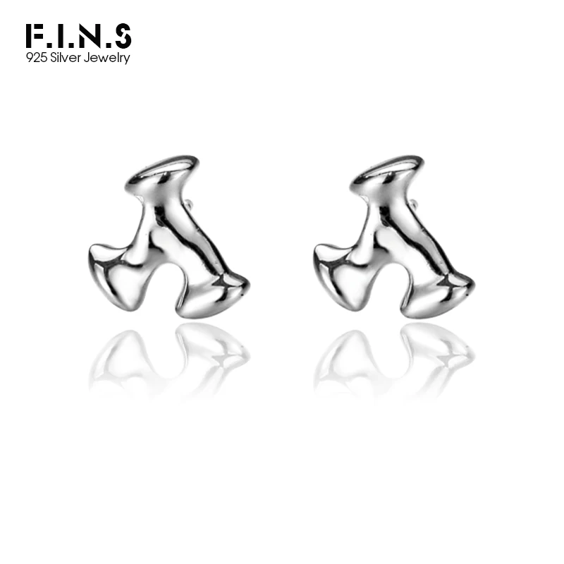 

F.I.N.S New Chinese Bamboo S925 Sterling Silver Small Stud Earrings Trend Glossy Piercing Earings for Women Fashion Fine Jewelry