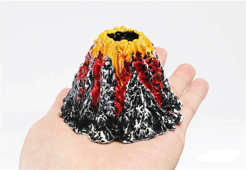Small Aquarium Volcano Decoration Underwater Fish Tank Oxygen Air Pump Air Stone Bubbles Ornaments Aquarium Accessories