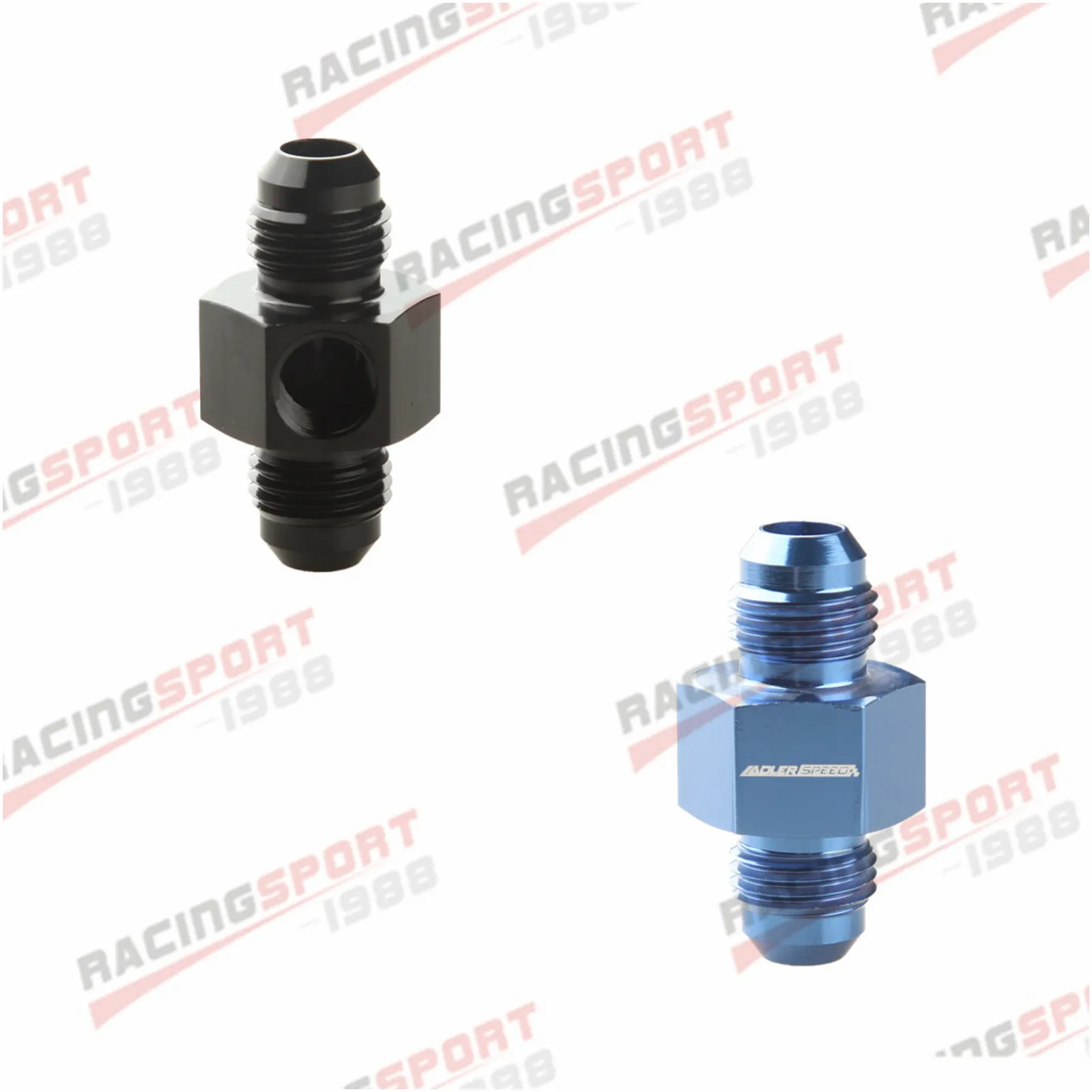 

8AN AN8 To -8AN 8 AN Fuel Pressure Gauge Port Fitting Adapter 1/8" NPT Black / BLUE