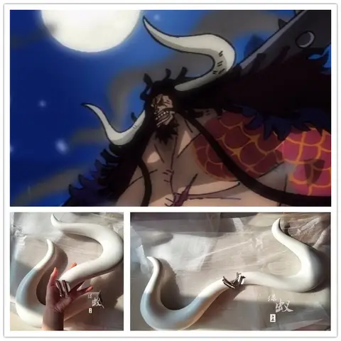 Anime Figure Beasts Pirates King Four Emperor Kaido Cosplay Horns Dragon Horns Head Clip Headwear Cosplay Props Accessories Hair