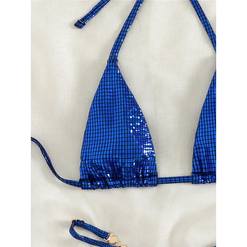 XS - L sexy diamond mini smart halter swimsuit women swimwear female swimsuit two-pieces bikini set bather bathing suit