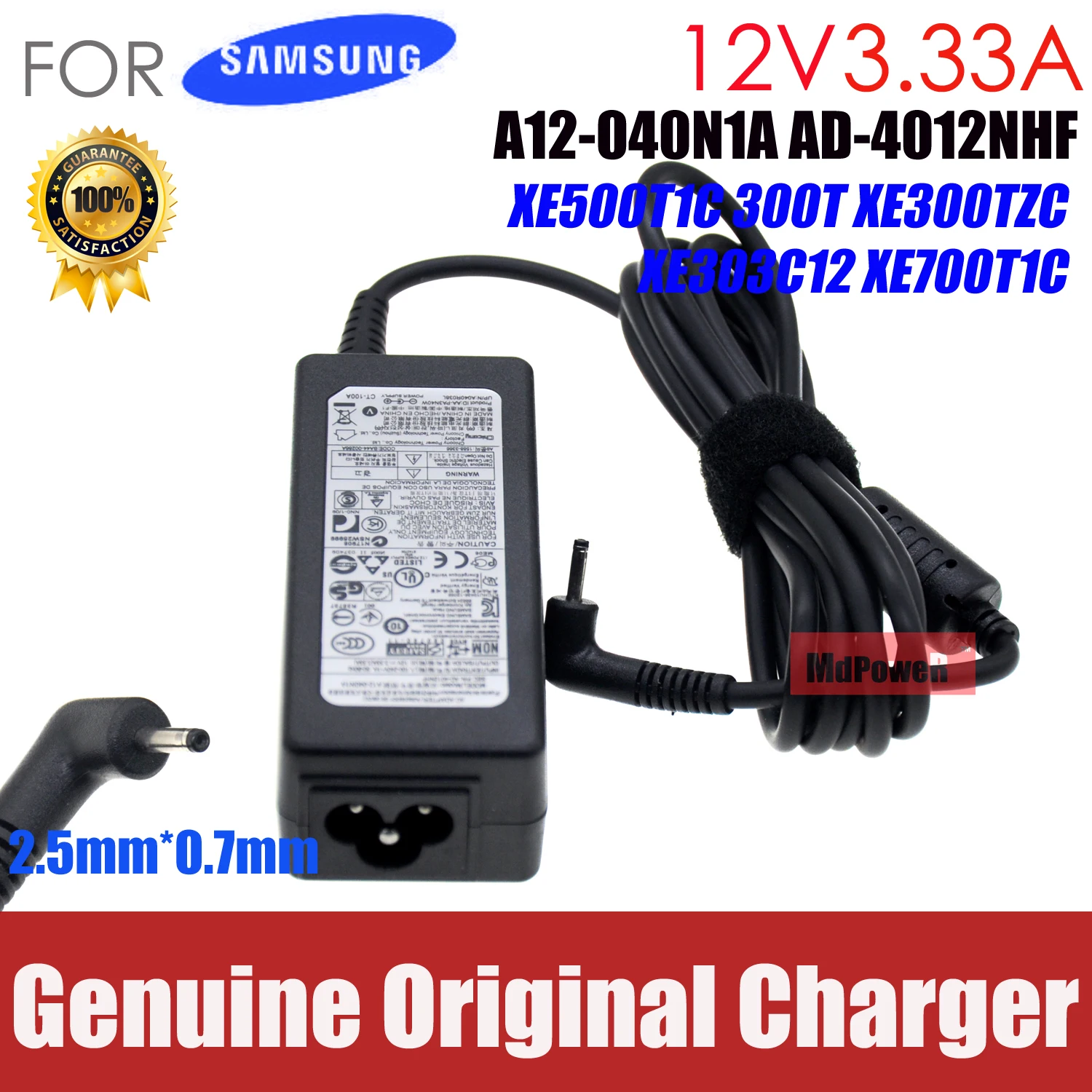 Original 12V 3.33A 40W Adaptador Ac Para Samsung AD-4012NHF AA-PA3N40W ADP-40MH XE500T1C 300T XE300TZC XE303C12 XE700T1C