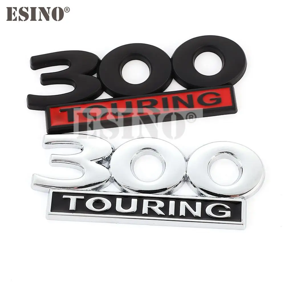 تصفيف السيارة 300 بجولة ثلاثية الأبعاد فيدر الجذع الخلفي معدن الكروم سبائك الزنك شعار شارة ملصق مائي اكسسوارات السيارات لكرايسلر 300 300C