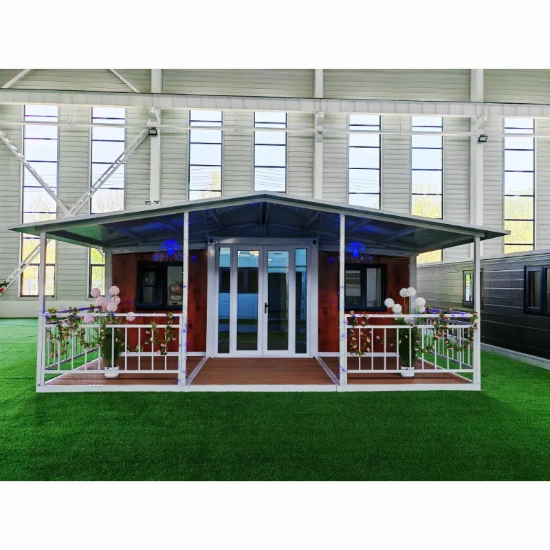 YG Modern Luxury Prefabricated Double Wing Folding Expansion Steel Frame Mobile House Foldable Container for Shop Use