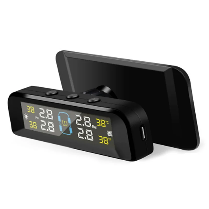 

Car TPMS Monitor System Built-In Tire Pressure Sensor Wireless Solar Power TPMS With Tire Pressure Alarm