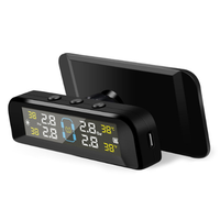Car TPMS Monitor System Built-In Tire Pressure Sensor Wireless Solar Power TPMS With Tire Pressure Alarm