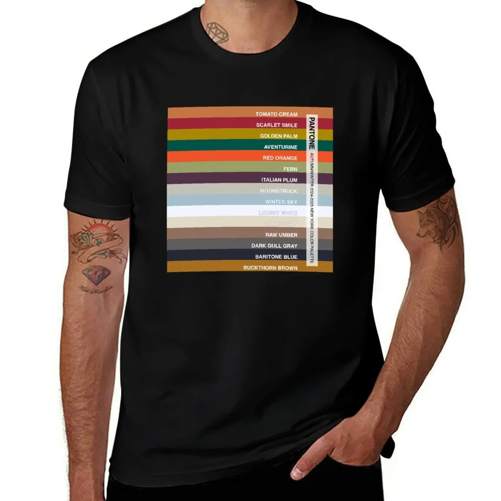 New York Fashion Week palette, Autumn Winter 2024-25 - 15 colors with color names T-Shirt