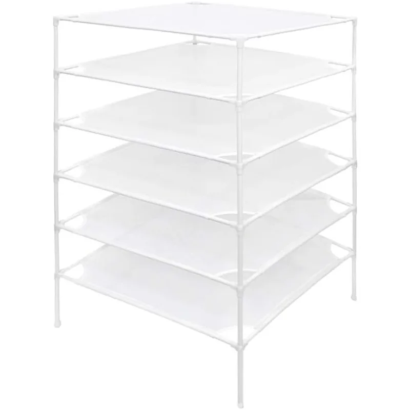 

Sweater Drying Rack 6-Layer Stackable Mesh Cloth Dry Dyier,White