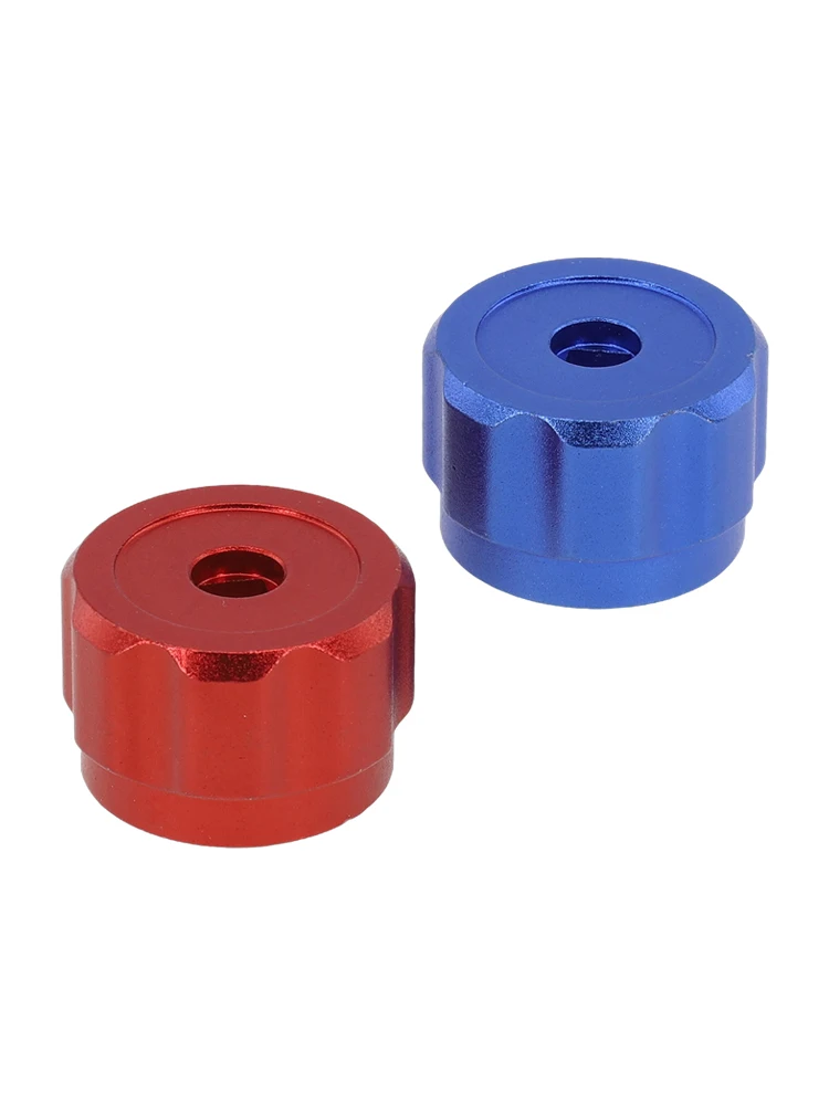 Imagem -05 - Alumínio Alloy Manifold Gauges Punho Redondo Roda x Knob Handles Vermelho e Azul