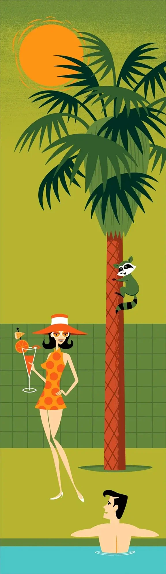 

Josh Agle SHAG, Art Picture Print Silk Poster Living Room Decor, Home Wall