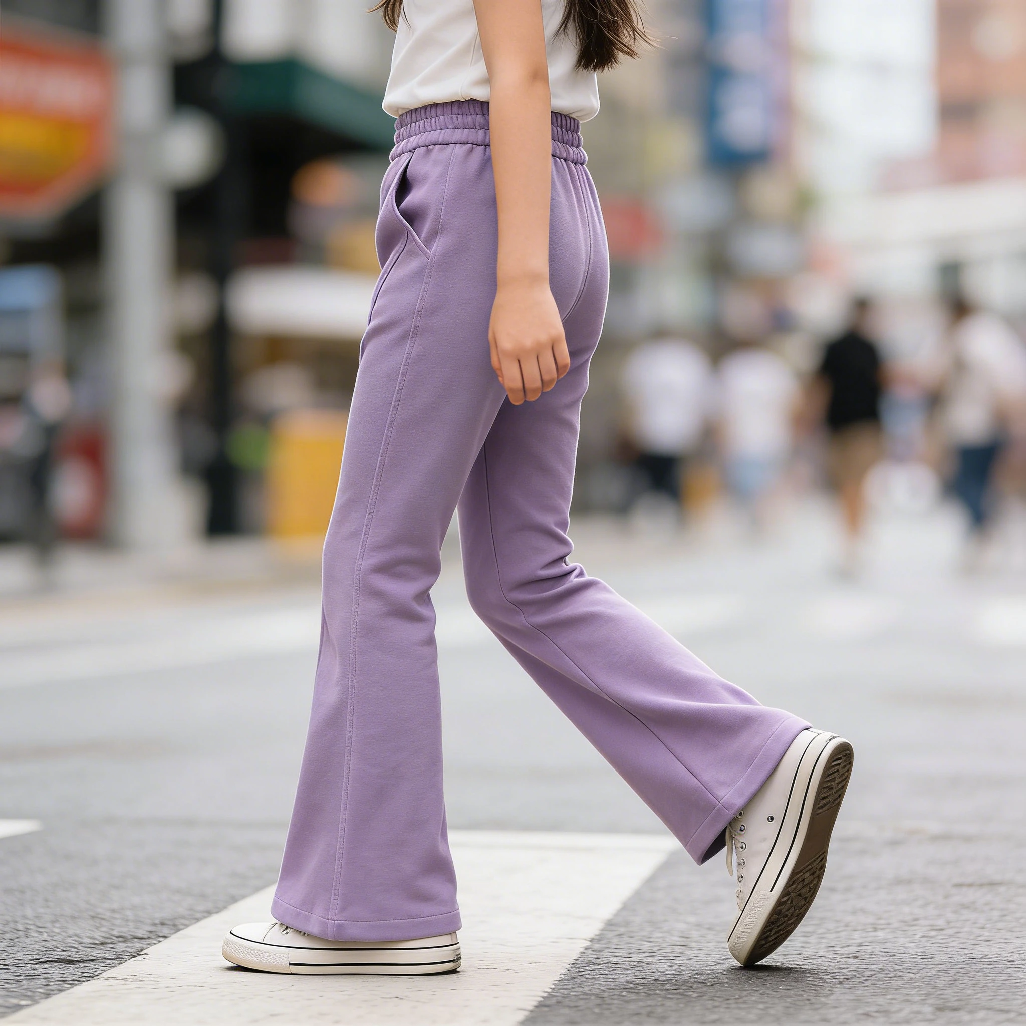 Teens Girls Flared pants Kids Sweatpants Elastic Waist Children Casual Comfy Trousers Spring Autumn School Outdoor Daily Wear