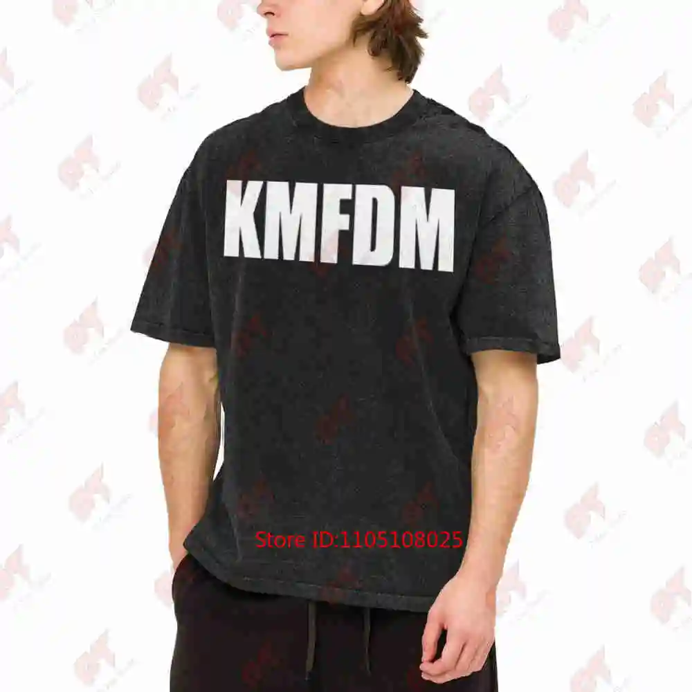 Kmfdm Vintage Washed Tee Pure Cotton T-Shirt