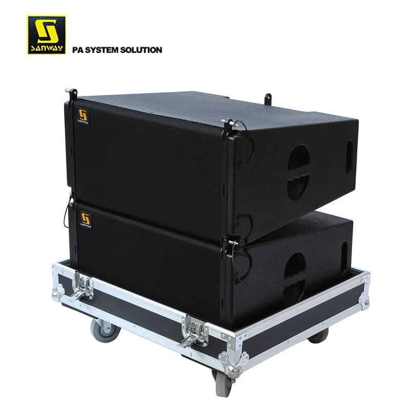 

VERA36 Sanway Pro Audio Dual 10 Inch Woofer 1000W 3 Way Passive Active Outdoor Line Array Speaker for Music Concert