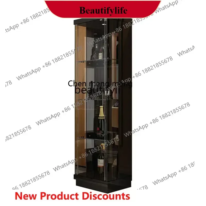 

G153 01A LLiving Room Tempered Glass Small Wine Cabinet Display Cabinet Wall Triangle Cabinet Corner Decoration Locker