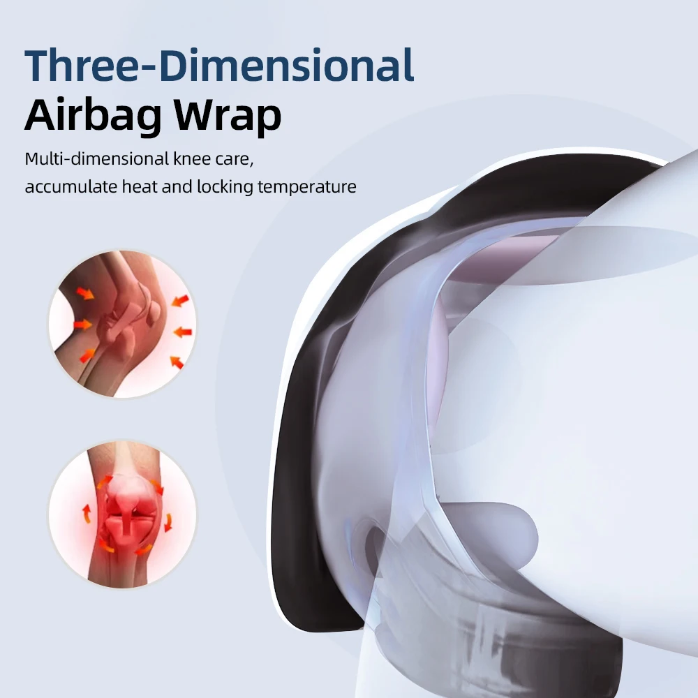 Drahtlose elektrische Heizung Knie Massage Pad Rot Licht Therapie Airbag Wrap Knie Massagegerät Heiße Kompresse Hohe Vibration Massage