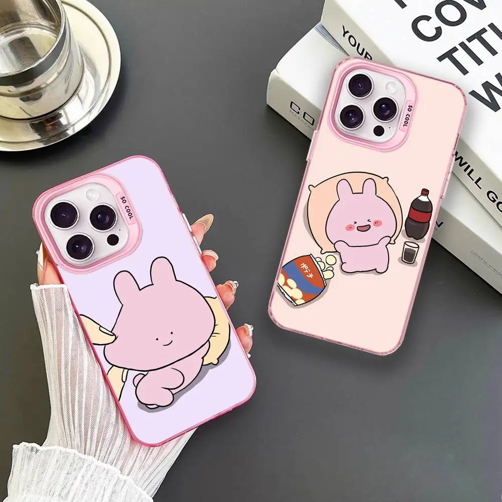 

Asamimichan Phone Case For iPhone17,16,15,14,13,12,11 Plus,Pro Max Pink Matte Shockproof Cover