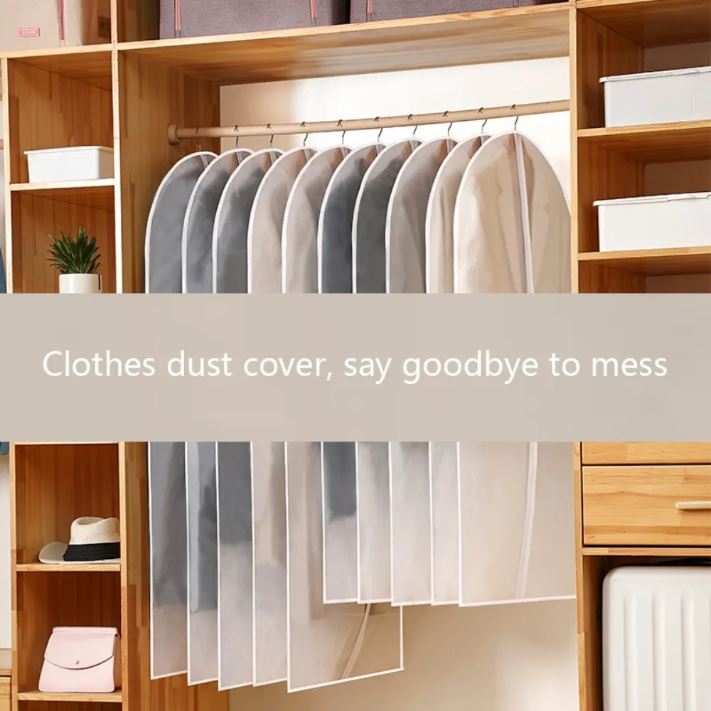 Clothes dust cover household washable coat dust bag waterproof transparent hanging clothing bag suit cover