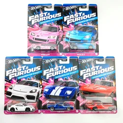 Hot Wheels Cars Fast & Furious MAZDA RX-8 PORSCHE 718 CAYMAN GT4 1/64 Metal Die-cast Model Collection Toy Vehicles HNR88