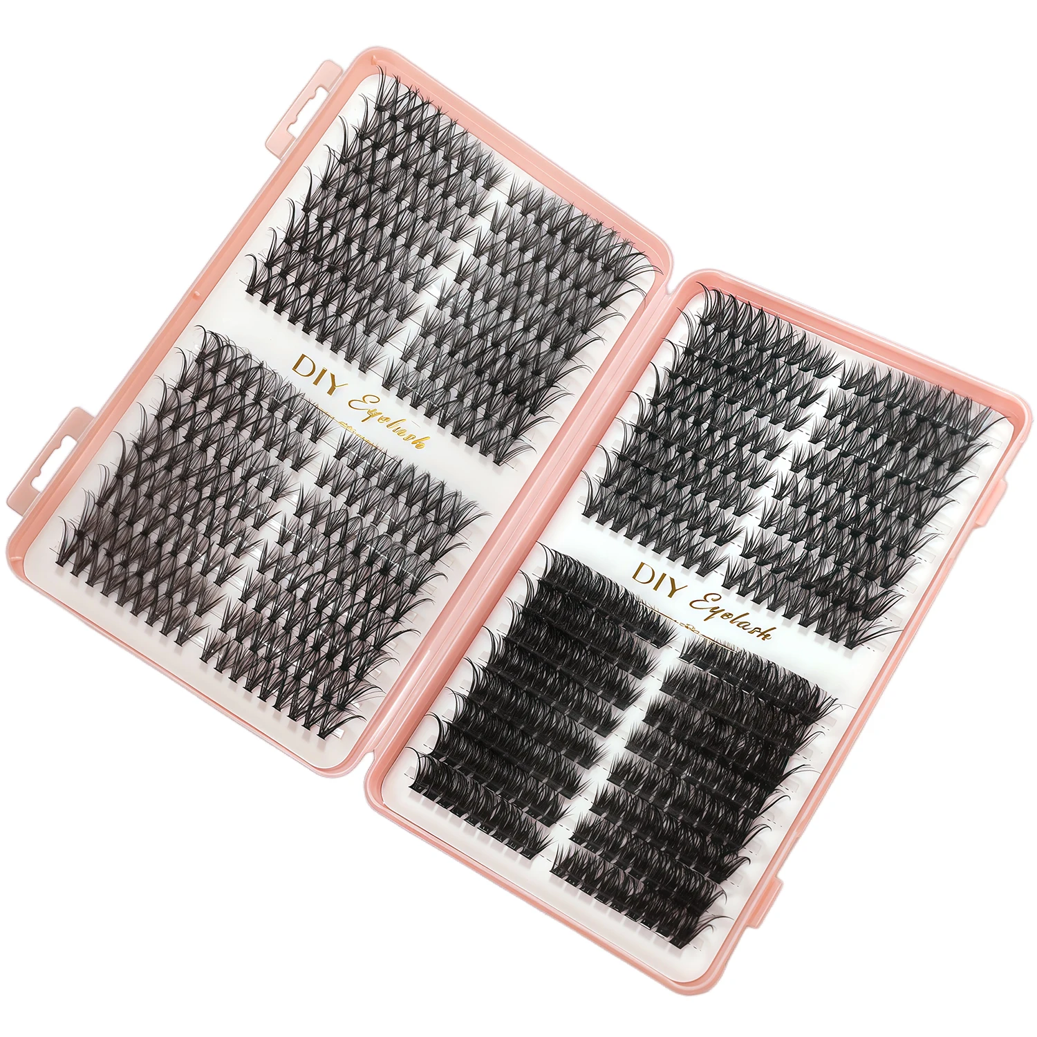 Different Styles of Thick False Eyelashes, American Fluffy, D-Curled False Eyelashes, 4D Mixed Race Feeling