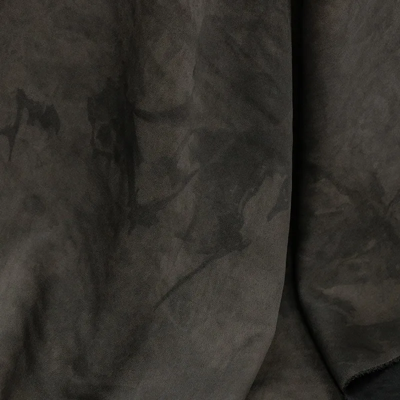 

Plant mud tie-dyed intangible cultural heritage Xiangyunsha fabric heavy satin silk double-sided suit designer