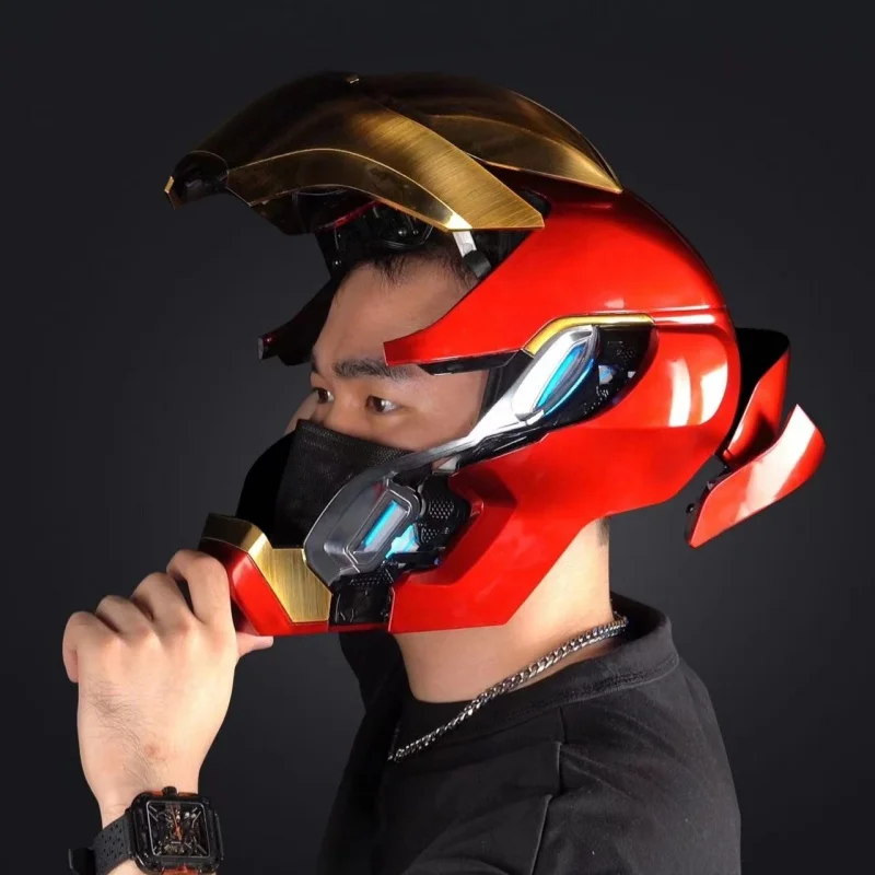 Iron Man 1:1 Popular Peripheral Wearable Voice Controlled Black Technology Deformed Helmet Recommended Cosplay Props By Experts