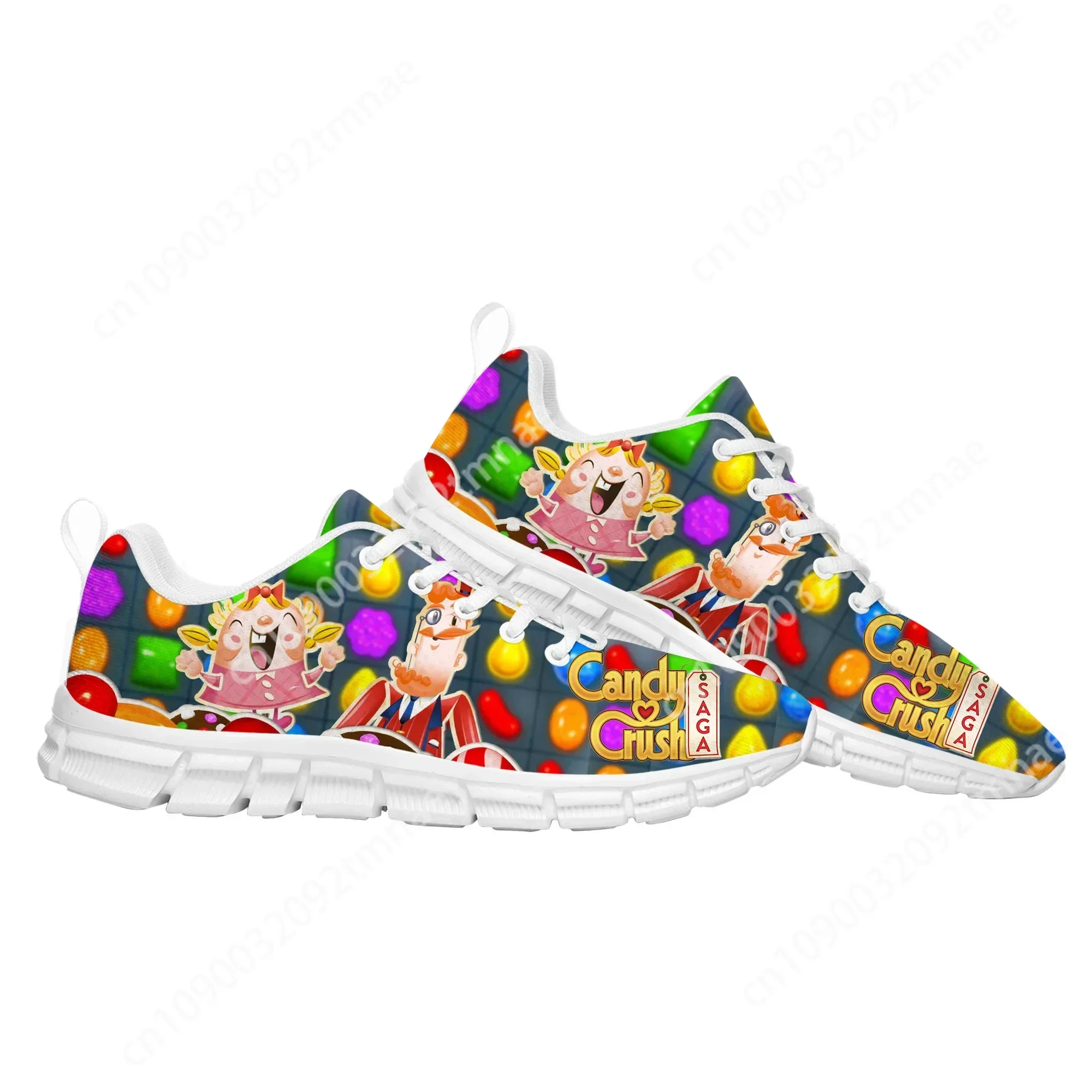 

Candy Crush Saga Sports Shoes High Quality Hot Cartoon Game Mens Womens Teenager Children Sneaker Custom Made Couple Built Shoes