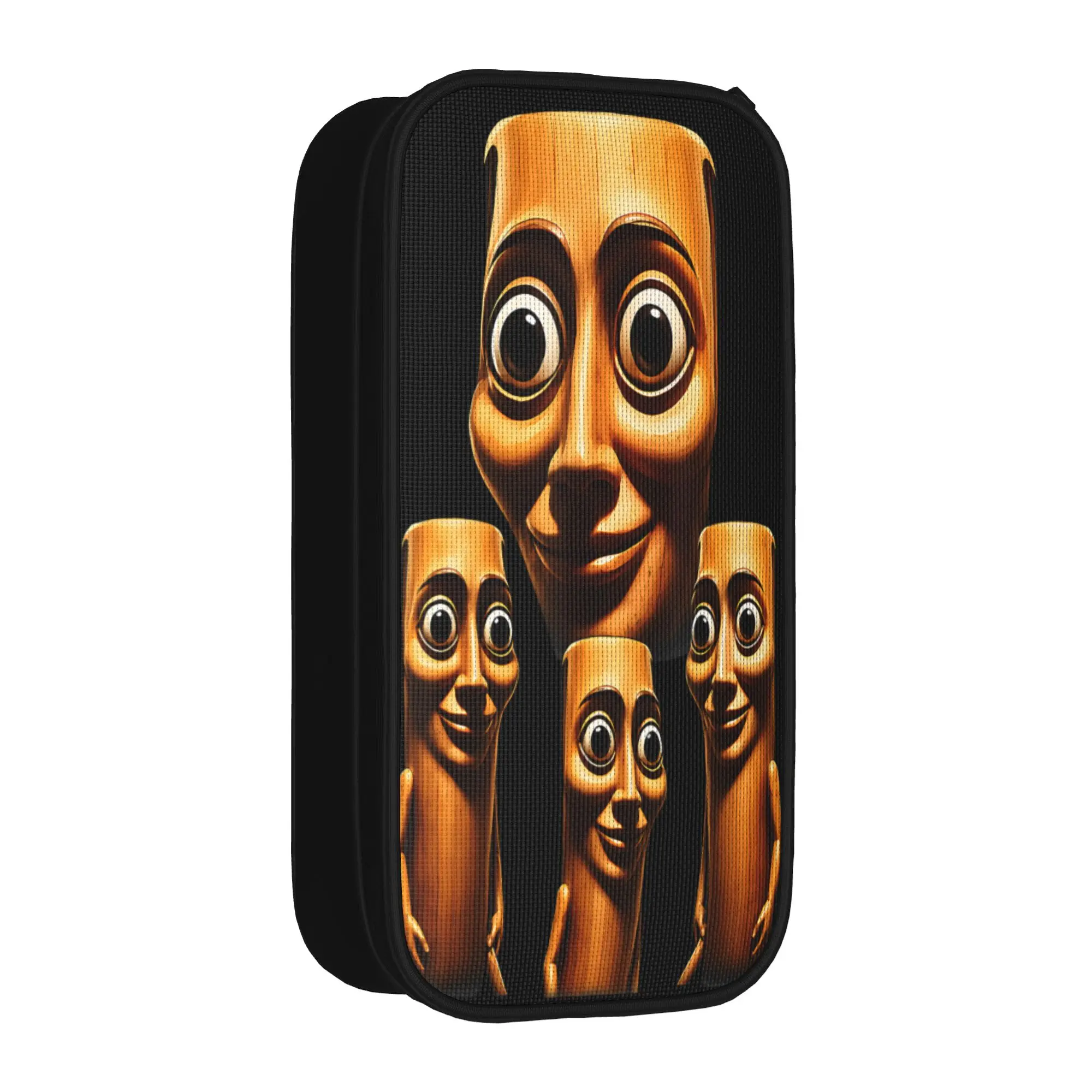 Tung Tung Tung Sahur Funny Italian Brainrot Pencil Case Double Layer Pen Box Boy Girl Cute Large Capacity School Pencil Cases